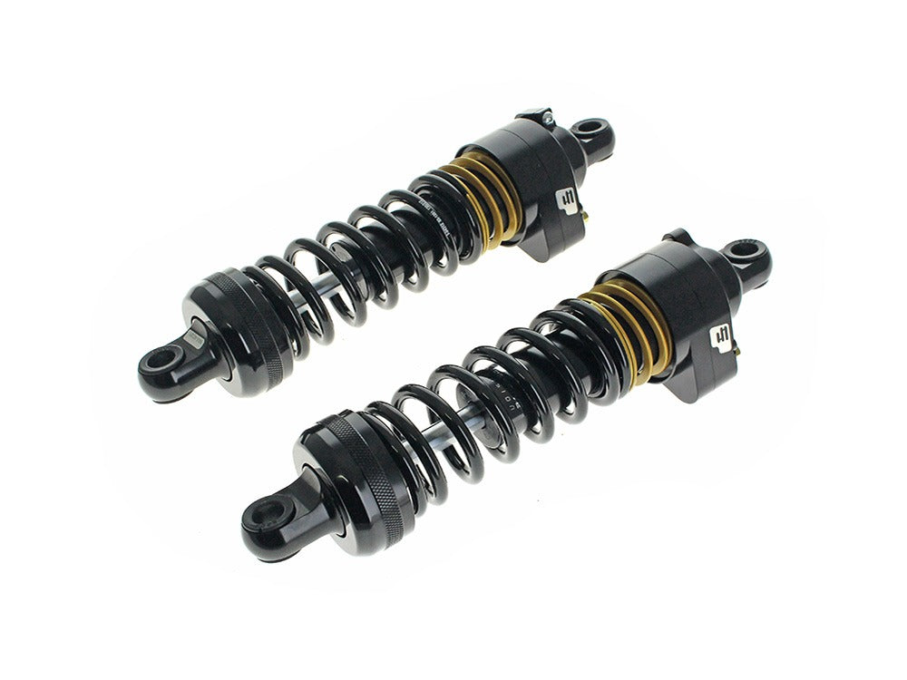 Progressive Suspension PS-944-4019UL-QPS 944 Ultra Low Series 12.5" Heavy Duty Spring Rate Rear Shock Absorbers Black w/Quik Preload System for Harley-Davidson Touring 80-Up