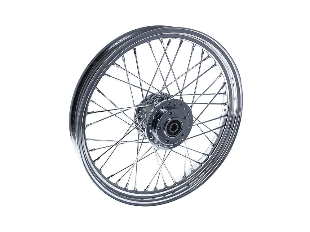 V-Factor VF-51635 19" x 2.50" Front 40 Spoke Cross Laced Wheel Chrome for Narrow Glide Dyna 00-05/Sportster 00-07