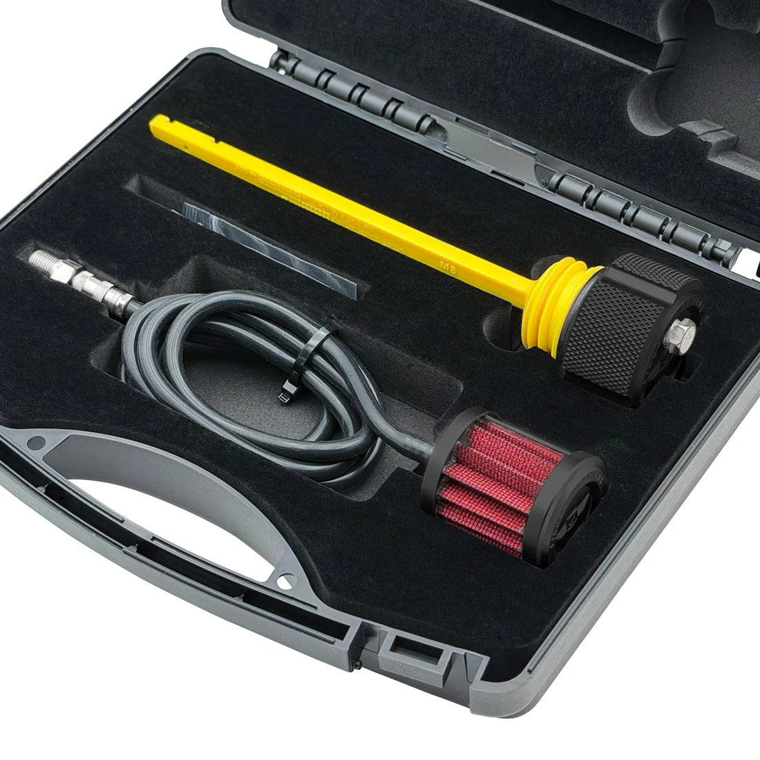Figurati Designs FIG-FDP01-VM8-KN-BLK Magnetic Vented Dipstick Knurled Black for Harley-Davidson Touring 17-Up