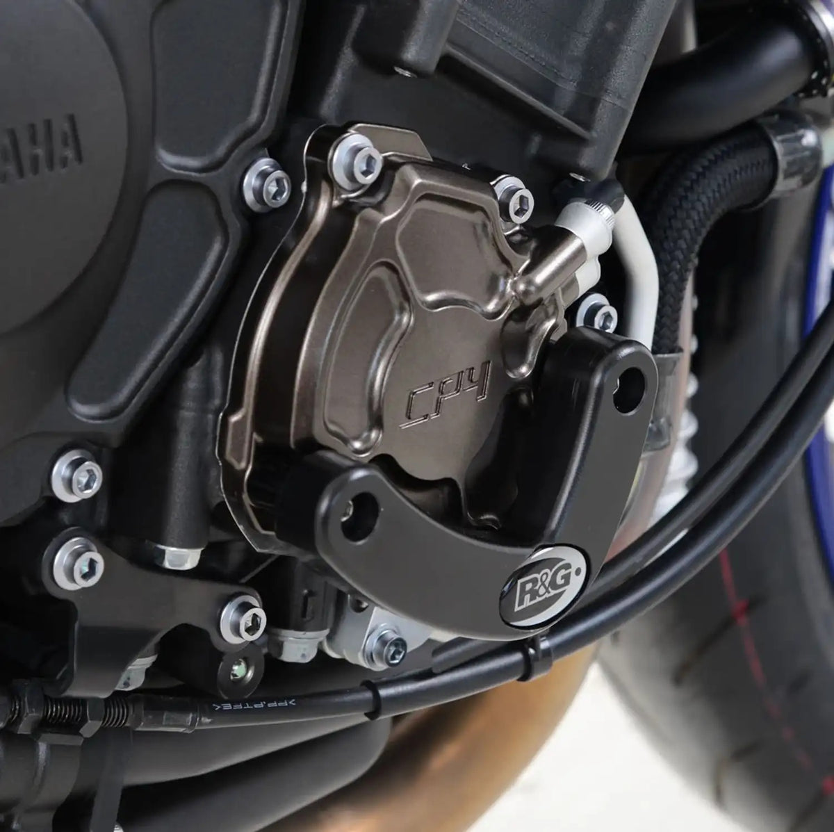 R&G Racing Right Engine Case Slider Black for Yamaha YZF-R1/YZF-R1M 15-Up/MT-10 16-Up/MT-10 SP 17-Up