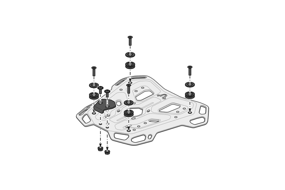SW-Motech SW-GPT0797670000-B TRAX ADV Black Top Case System for BMW R 1300 GS Adventure 24-Up