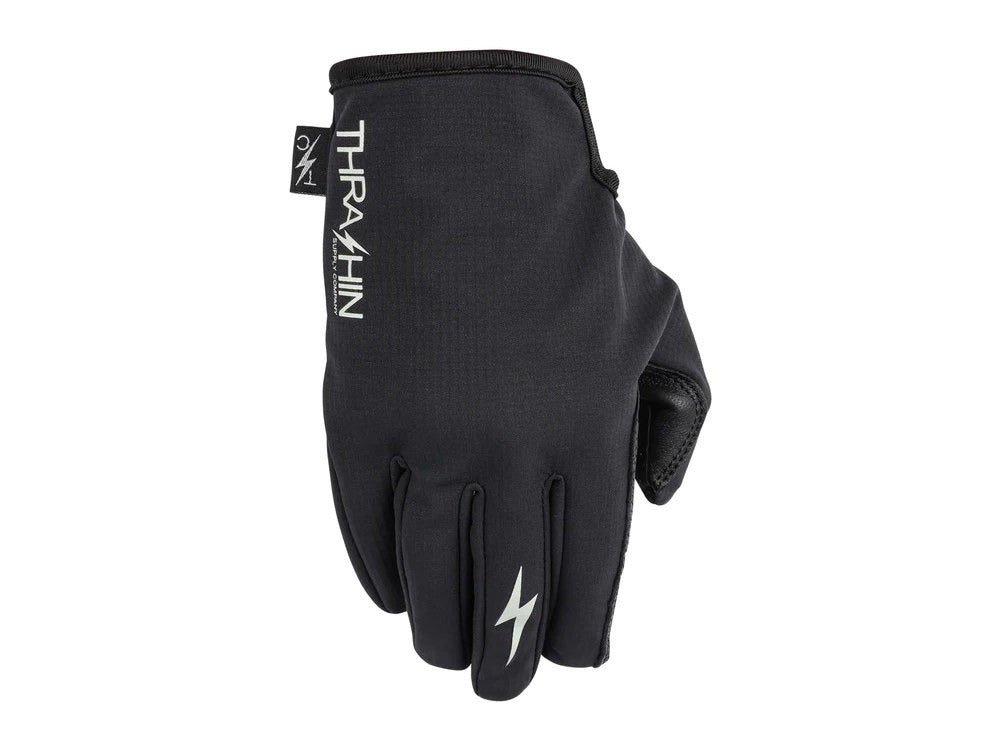Thrashin Supply Stealth Black Windbreaker Gloves