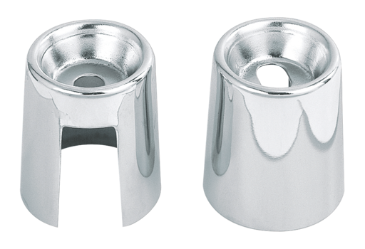 Zodiac Z243026 Shock Stud Covers Chrome for Harley-Davidson FL/FX 70-84/Sportster 65-74 Models