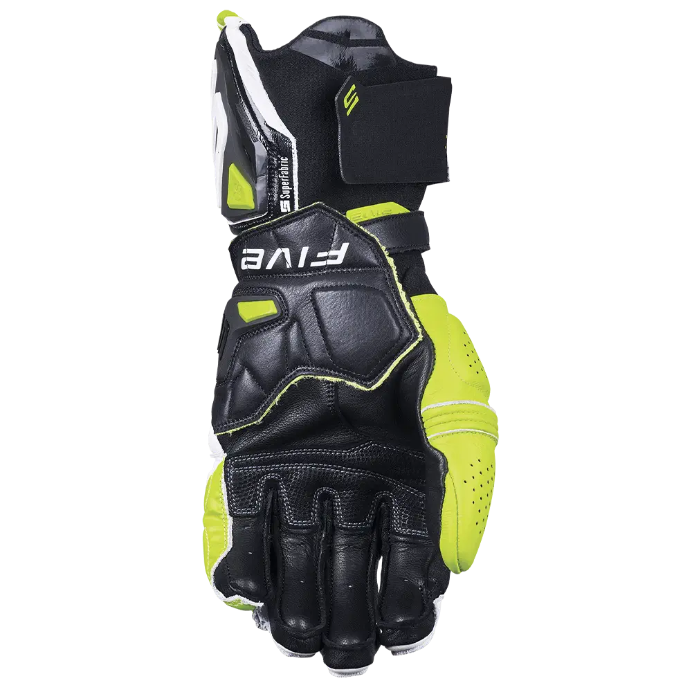 Five RFX1 Evo White/Fluro Yellow Gloves
