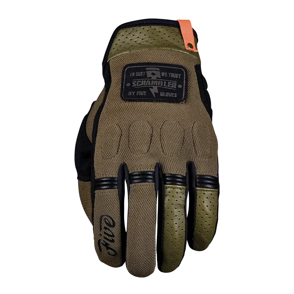 Five Scrambler Khaki/Black Gloves