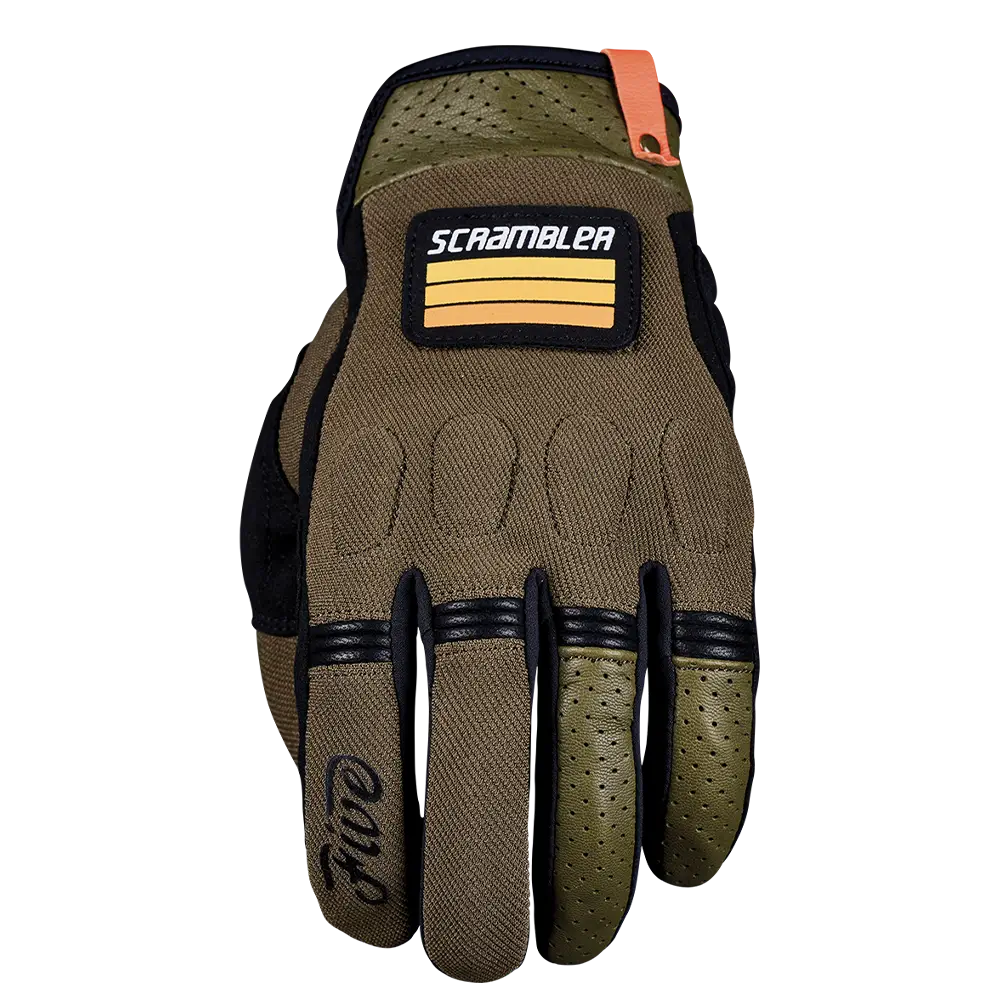 Five Scrambler Khaki/Black Gloves