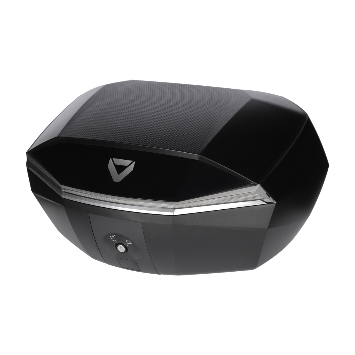 DriRider Shield 48L Luxe Black/Silver Large Top Case