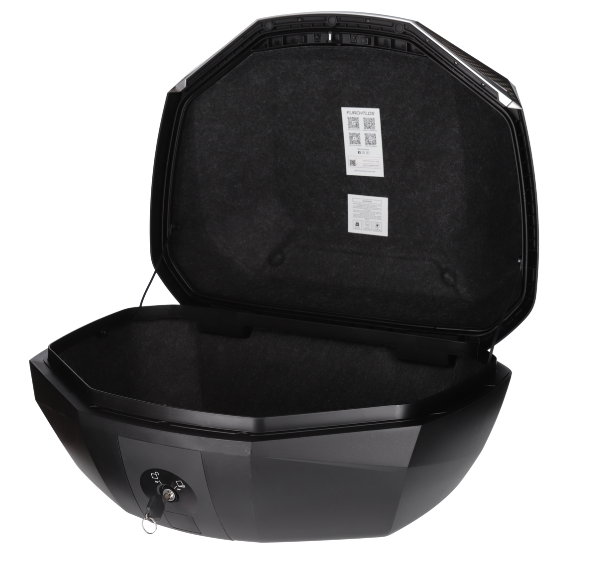 DriRider Shield 48L Luxe Black/Silver Large Top Case