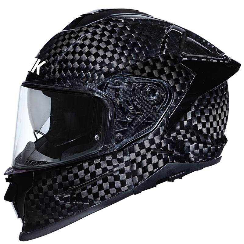 SMK Titan Carbon Solid Gloss Black GLCA200 Helmet