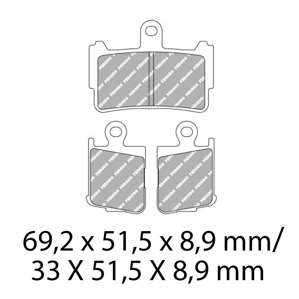 Ferodo FDB2259ST Sinter Grip ST Road Series Sintered Metal Compound Brake Pads