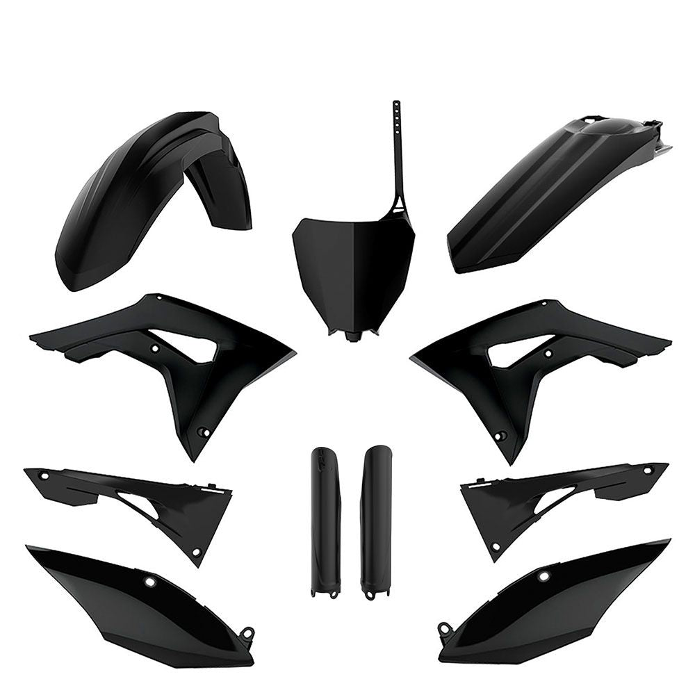Polisport MX Plastic Kit Black for Honda CRF250R 18-21/CRF450R 17-20