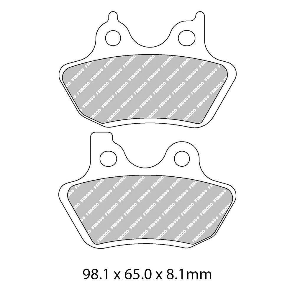 Ferodo FDB2097P Platinum Carbon Grip Road Series Organic/Non-Sintered Compound Brake Pads