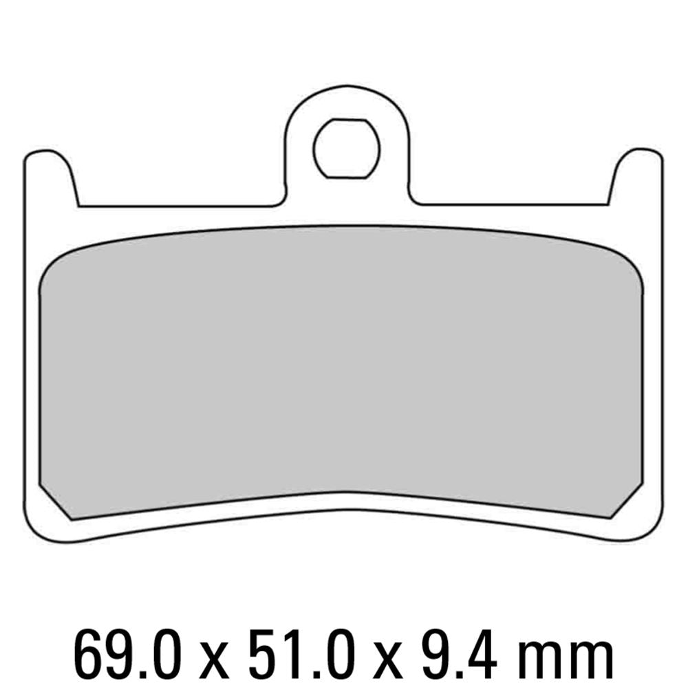 Ferodo FDB605EF Eco-Friction Road Series Organic/Non-Sintered Mid-Metallic Compound Brake Pads