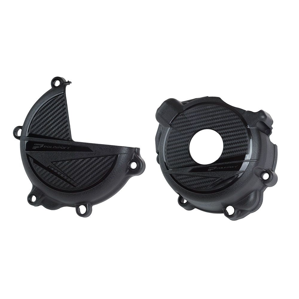 Polisport Engine Cover Protection Kit Black for Suzuki DR-Z400 00-25