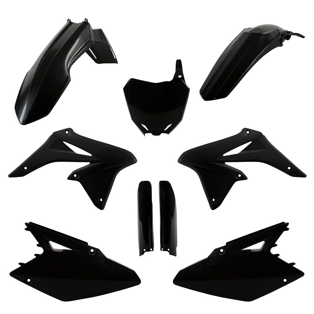 Polisport MX Plastic Kit Black for Suzuki RMZ250 10-18