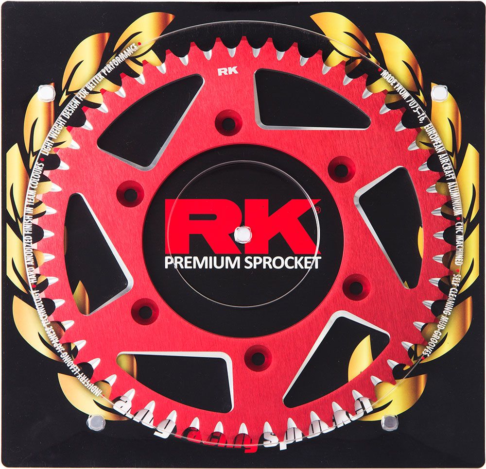 JT Sprockets RaceLite Series Alloy 52T Rear Sprocket Red (520 Pitch Chain)