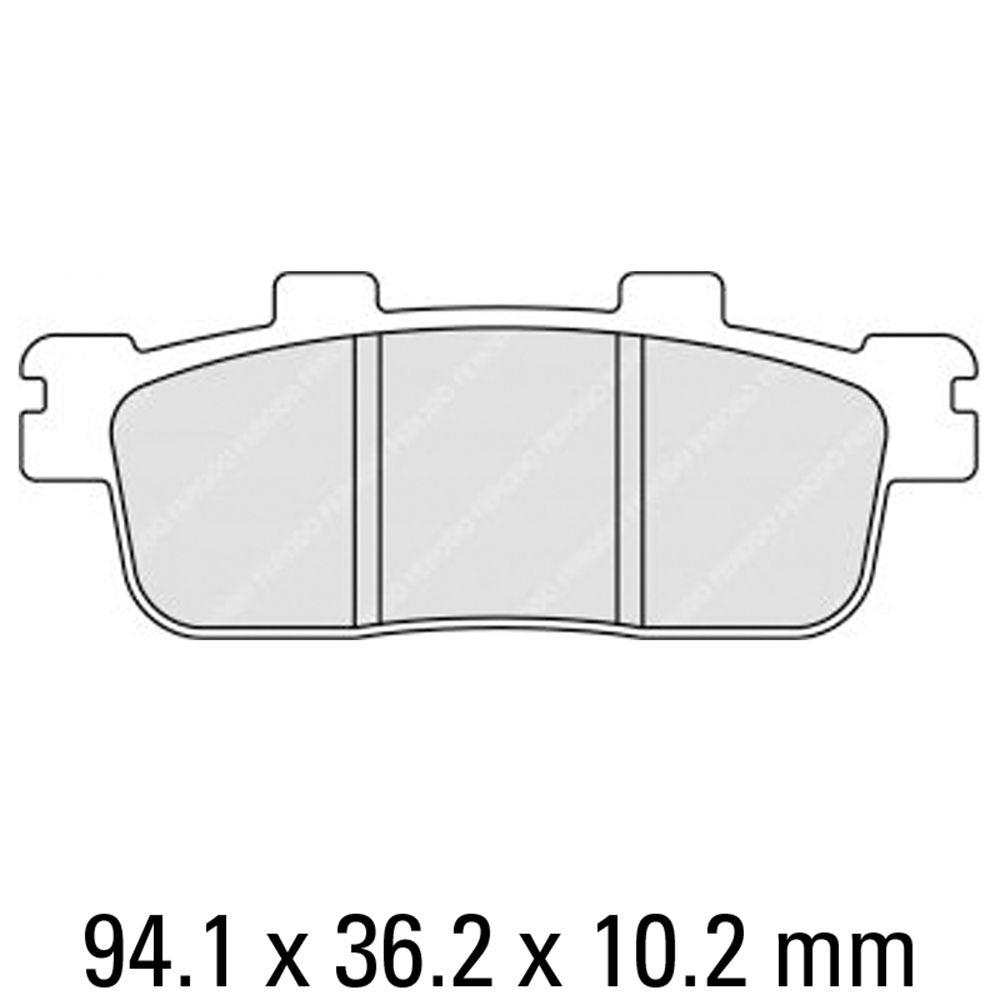Ferodo FDB2226EF Eco-Friction Road Series Organic/Non-Sintered Mid-Metallic Compound Brake Pads