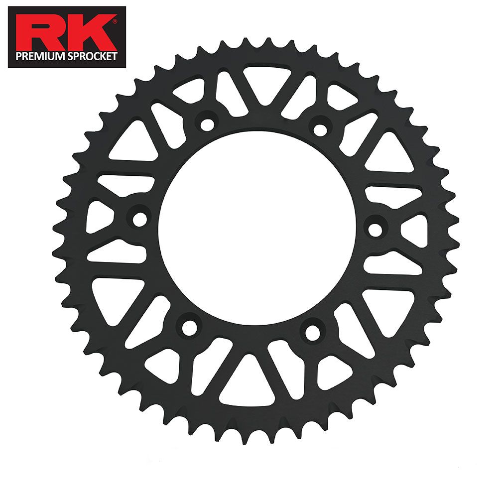 RK Takasago Chain Alloy Racing 52T Rear Sprocket Black (520 Pitch Chain)