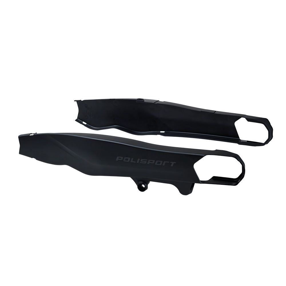 Polisport Swingarm Protectors EVO Black for KTM SX/XC/SX-F/XC-F 23-Up/EXC/XC-W/EXC-F/XCF-W 24-Up/Husqvarna TC/FC 23-Up/TE/FE/TX/FX 24-Up/Gas Gas MC/MC-F/EC/EC-F/EX/EX-F 24-Up