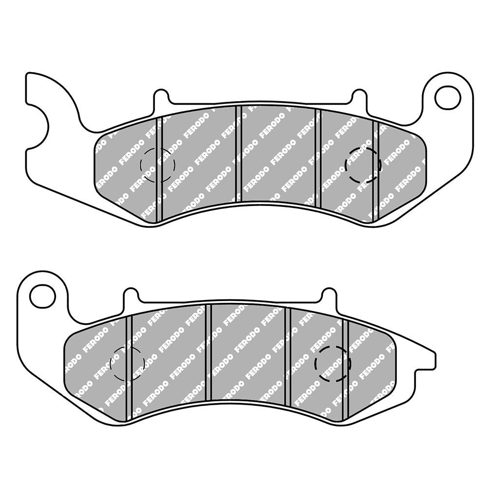 Ferodo FDB2331EF Eco-Friction Road Series Organic/Non-Sintered Mid-Metallic Compound Brake Pads