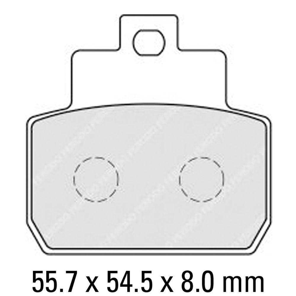 Ferodo FDB2207EF Eco-Friction Road Series Organic/Non-Sintered Mid-Metallic Compound Brake Pads