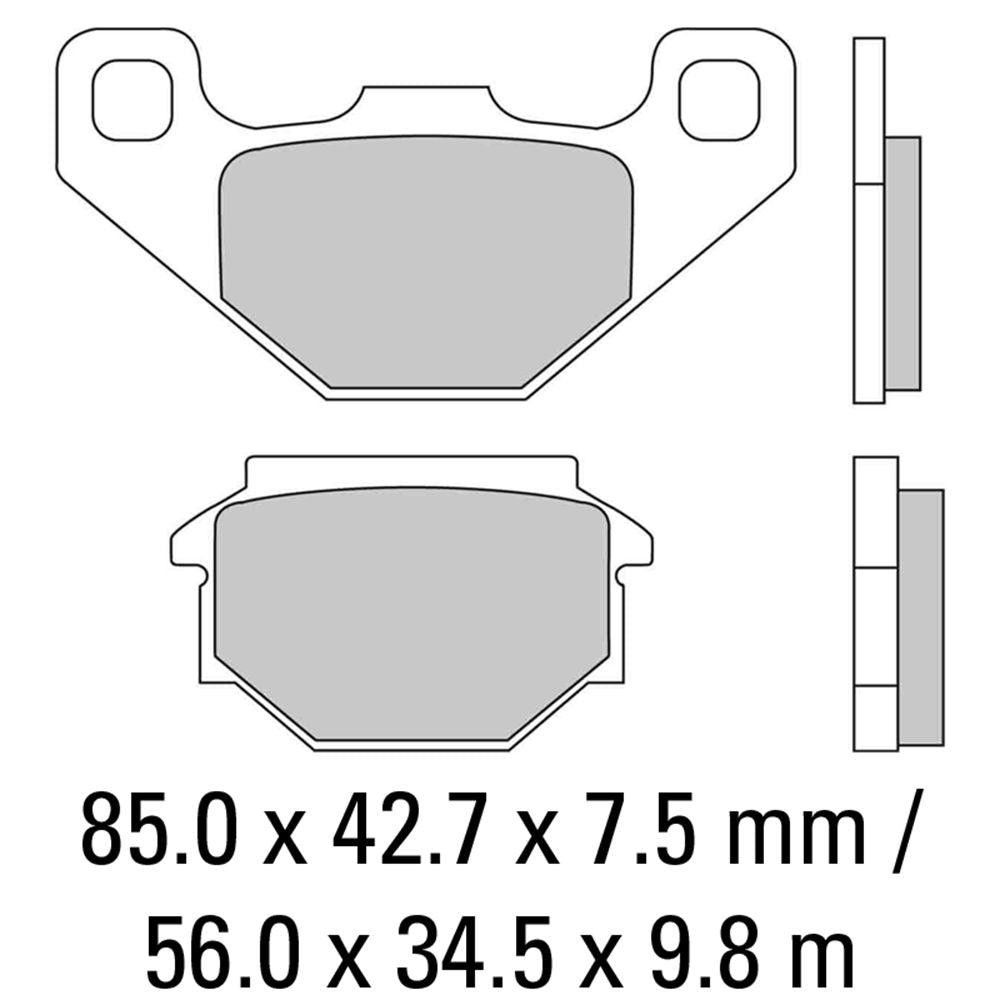 Ferodo FDB828P Platinum Carbon Grip Road Series Organic/Non-Sintered Compound Brake Pads