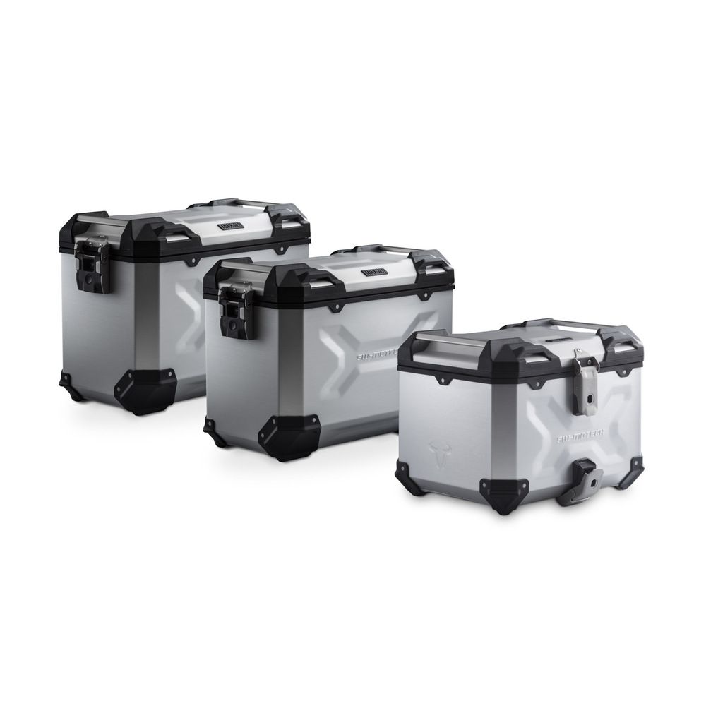 SW-Motech SW-ADV0797575100-S Silver Adventure Luggage Set for BMW R 1300 GS 23-Up w/BMW Top Case Holder