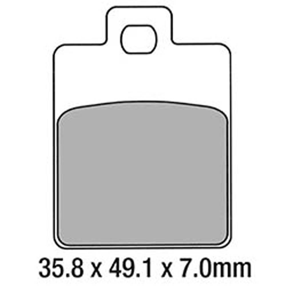 Ferodo FDB2057EF Eco-Friction Road Series Organic/Non-Sintered Mid-Metallic Compound Brake Pads