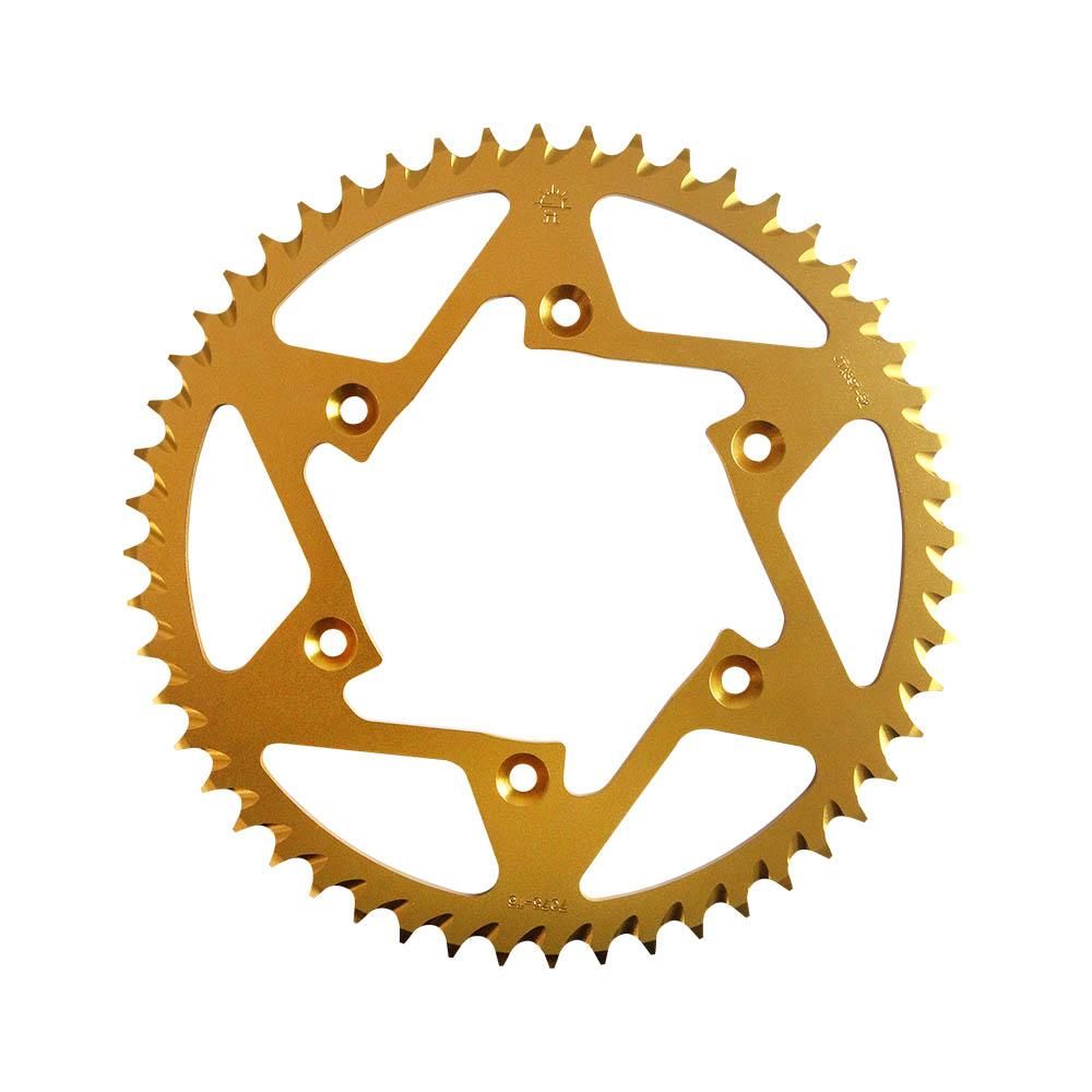 JT Sprockets Racing Series Alloy 49T Rear Sprocket Gold/Silver (420 Pitch Chain)