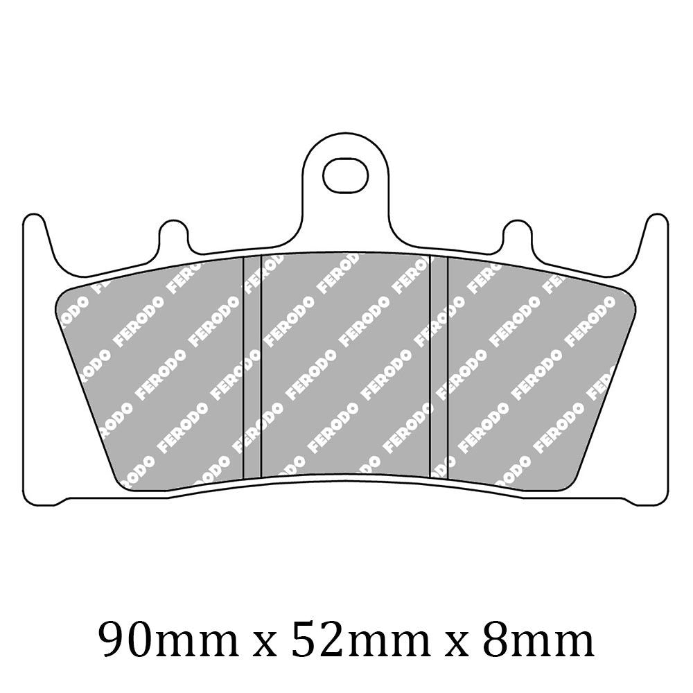 Ferodo FDB873EF Eco-Friction Road Series Organic/Non-Sintered Mid-Metallic Compound Brake Pads