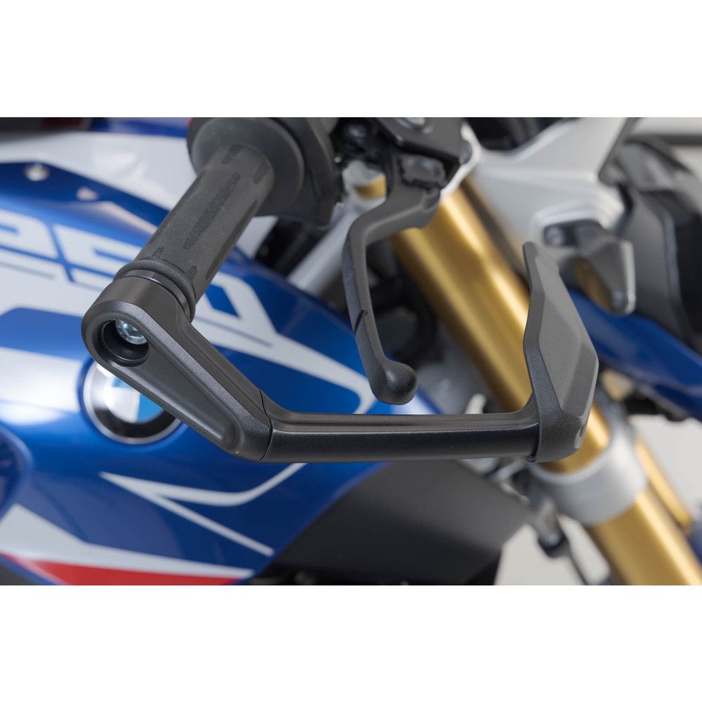 SW-Motech SW-LVG0791311001-B Lever Guards Black w/Wind Protection for BMW Models
