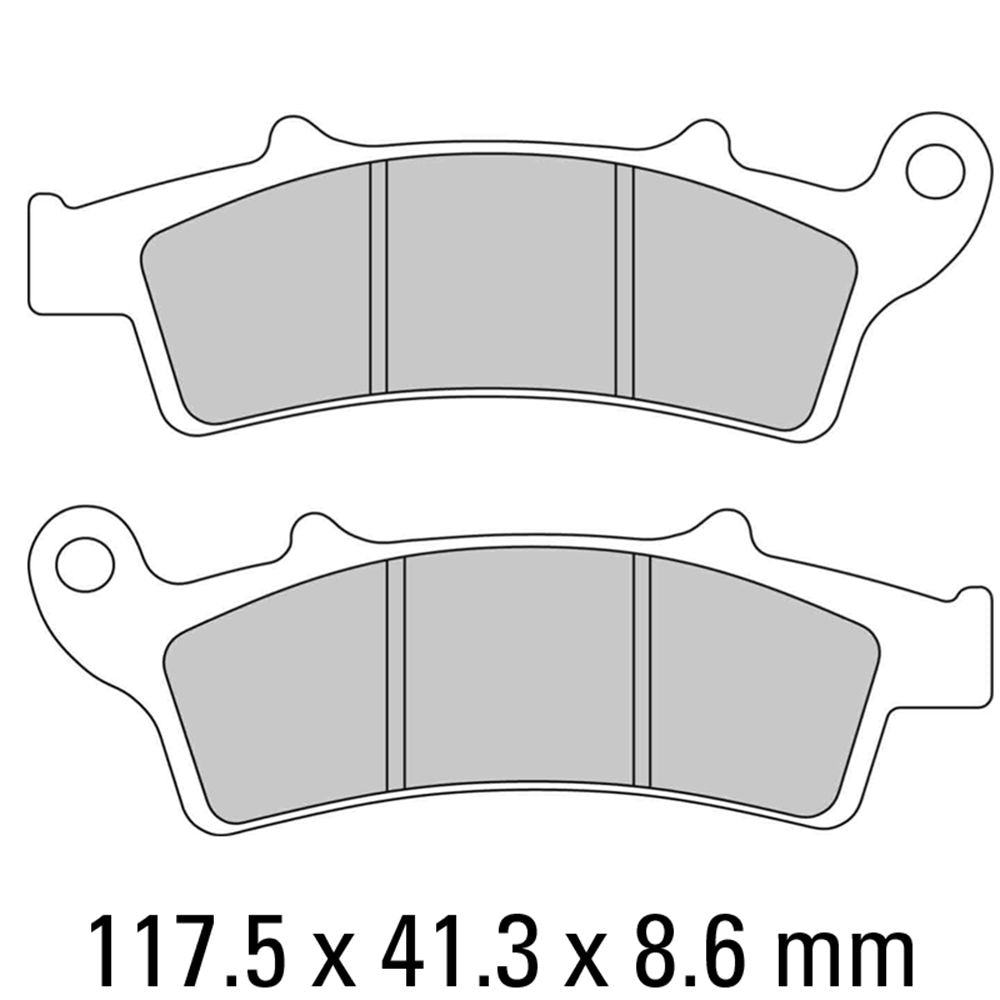 Ferodo FDB2105EF Eco-Friction Road Series Organic/Non-Sintered Mid-Metallic Compound Brake Pads