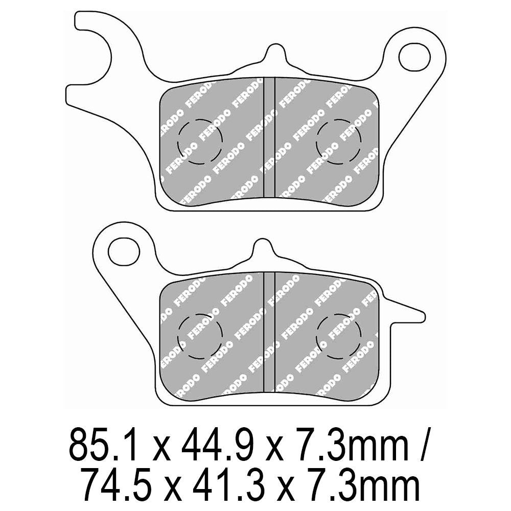 Ferodo FDB2289EF Eco-Friction Road Series Organic/Non-Sintered Mid-Metallic Compound Brake Pads