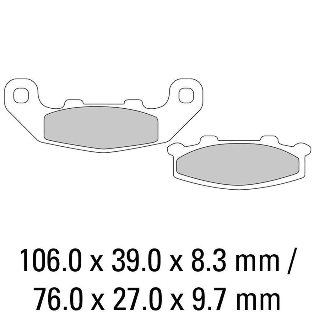 Ferodo FDB508P Platinum Carbon Grip Road Series Organic/Non-Sintered Compound Brake Pads