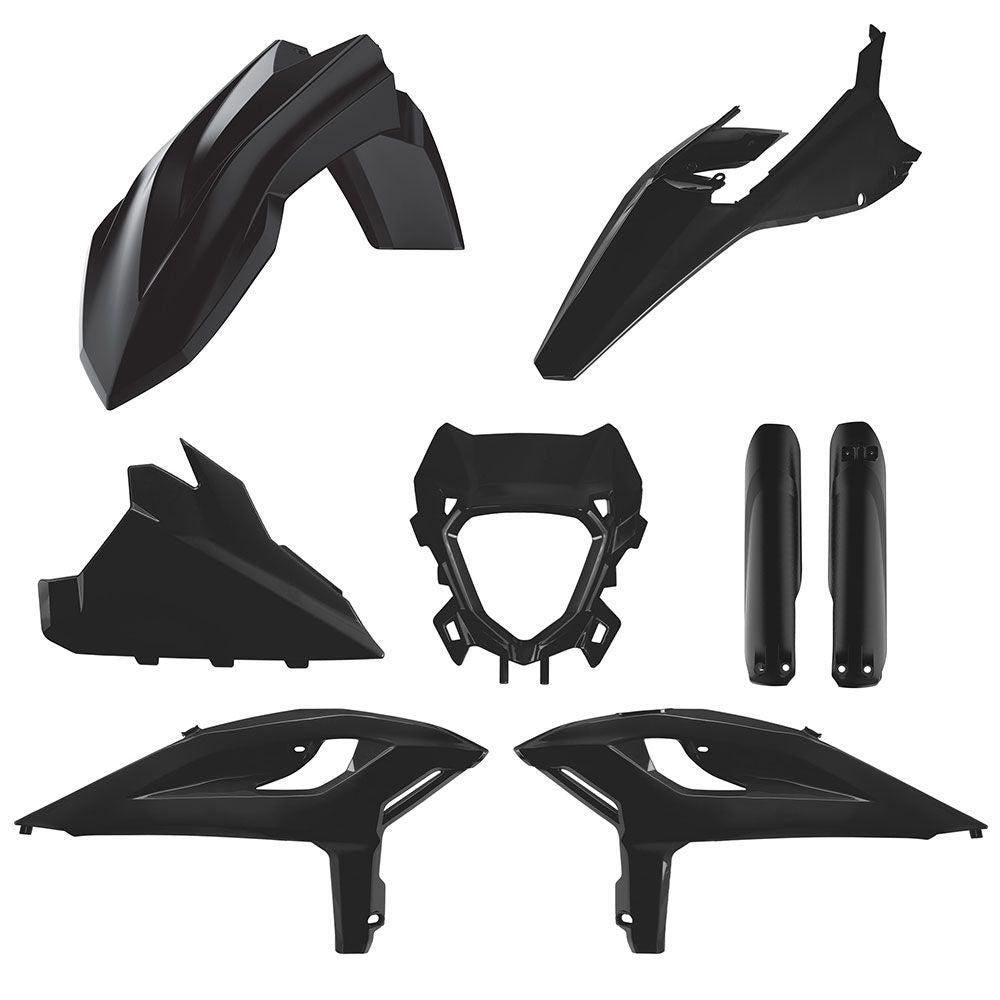 Polisport MX Plastic Kit Black for Beta RR X-Pro/RR X-Pro Racing 25-Up