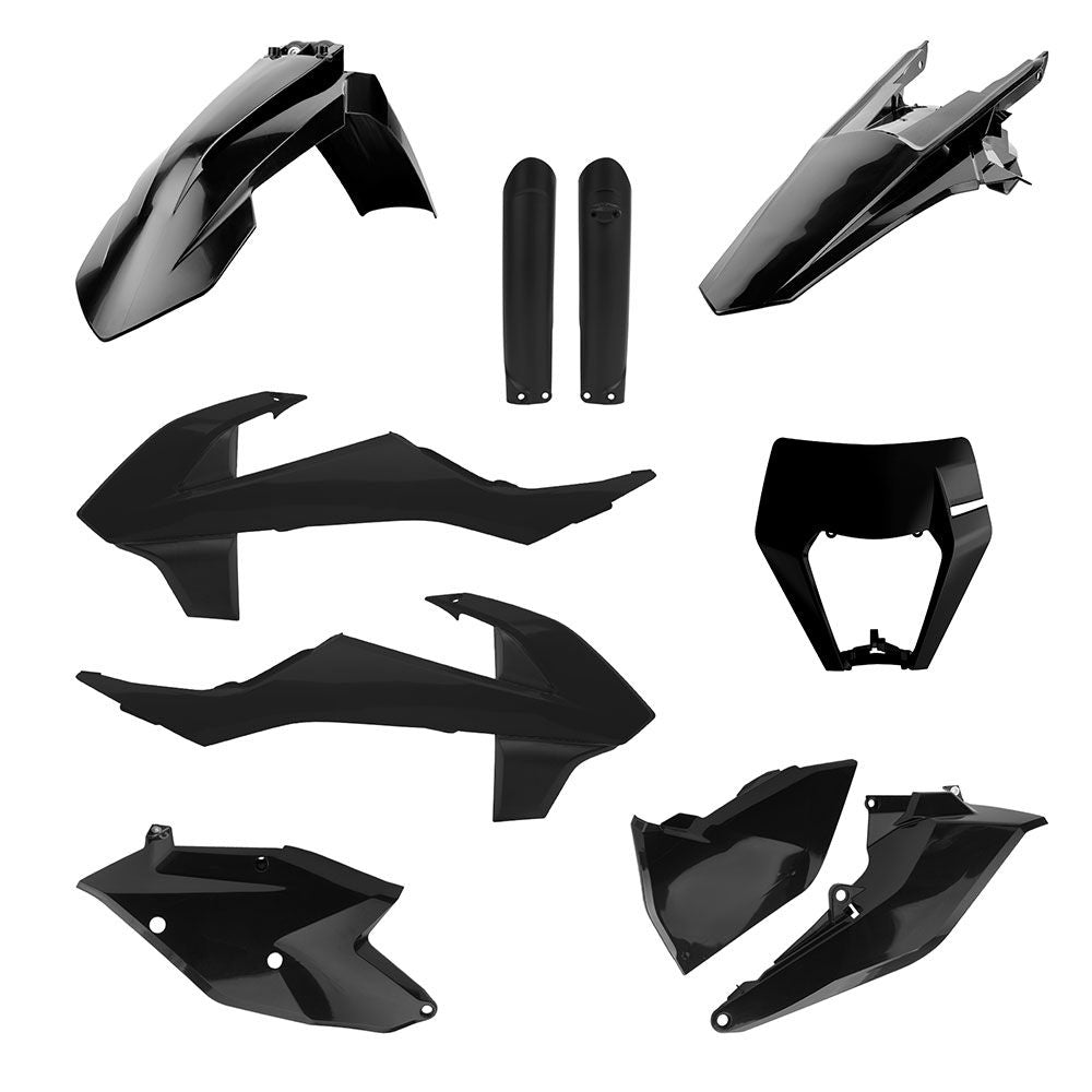 Polisport Enduro Plastic Kit Black for KTM EXC/EXC-F/XC-W/XCF-W 17-19