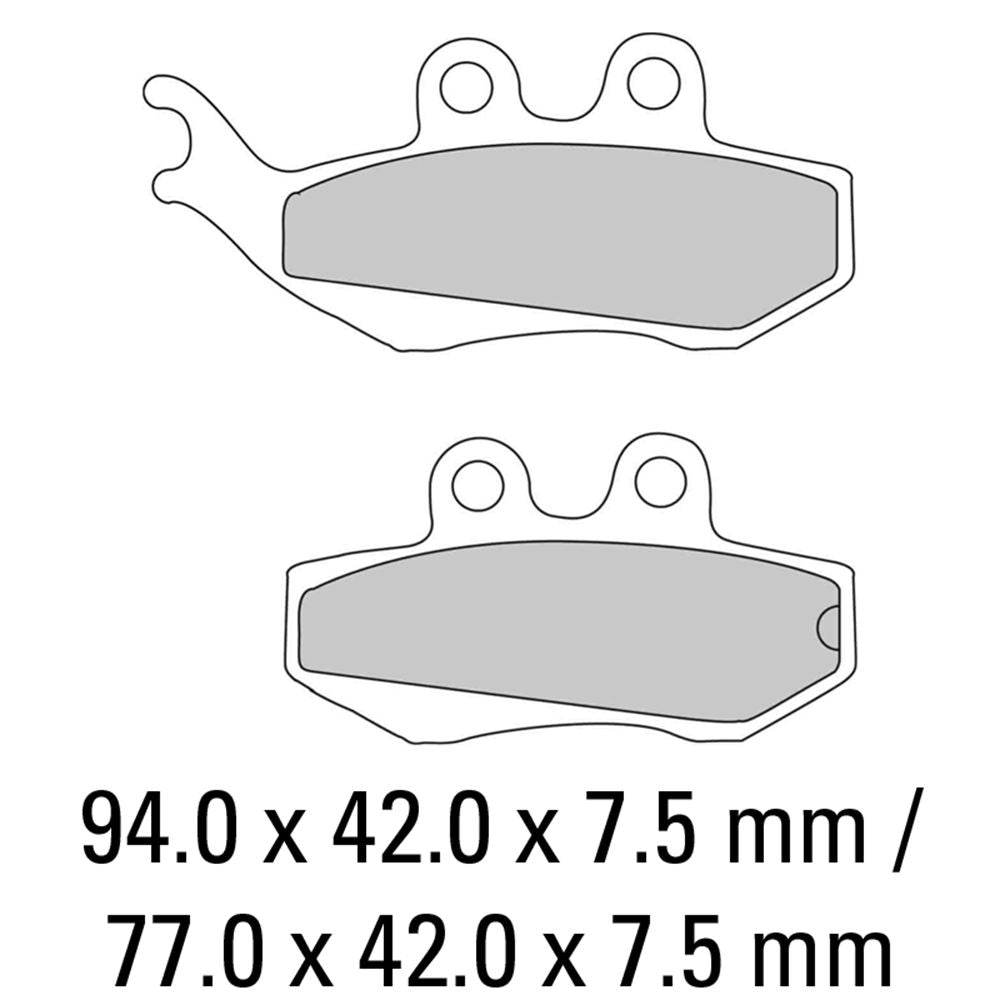 Ferodo FDB677AG Argento Carbon Grip Road Series Organic/Non-Sintered Carbon Grip Compound Brake Pads