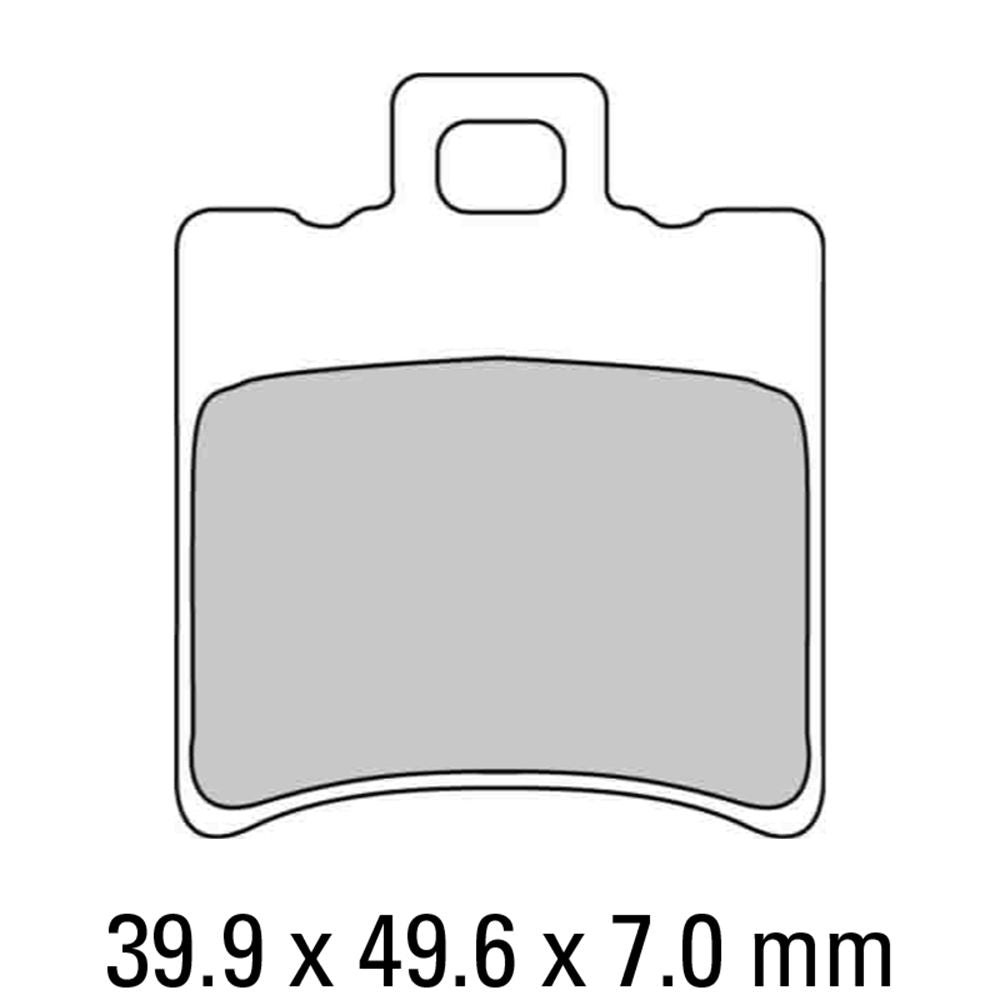 Ferodo FDB680EF Eco-Friction Road Series Organic/Non-Sintered Mid-Metallic Compound Brake Pads