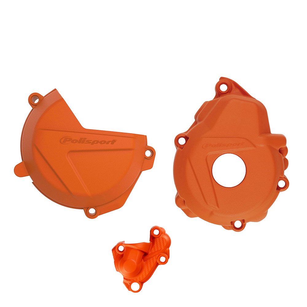 Polisport Engine Cover Protection Kit Orange for KTM EXC-F 250/EXC-F 300/XCF-W 250/XCF-W 300 17-23