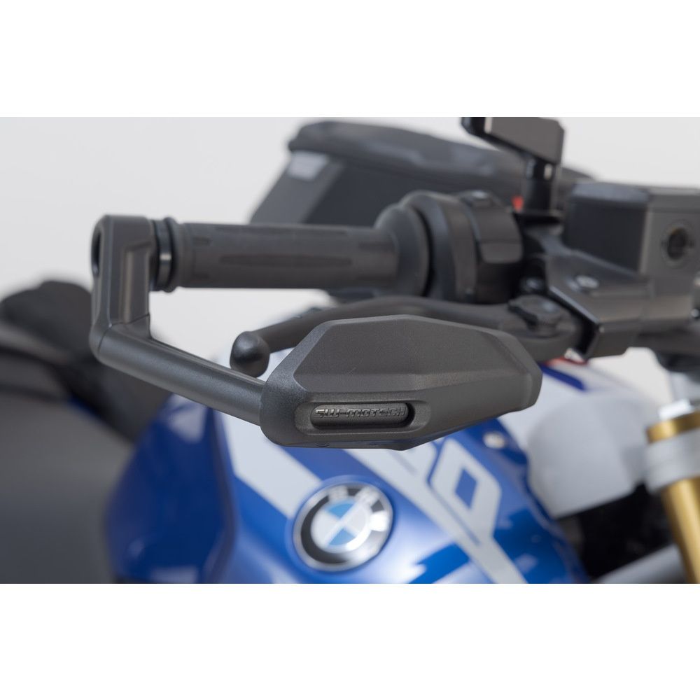 SW-Motech SW-LVG0791311001-B Lever Guards Black w/Wind Protection for BMW Models