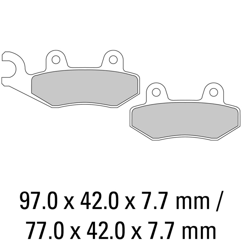 Ferodo FDB497EFP Platinum Plus Road Series Organic/Non-Sintered Mid-Metallic Compound Brake Pads