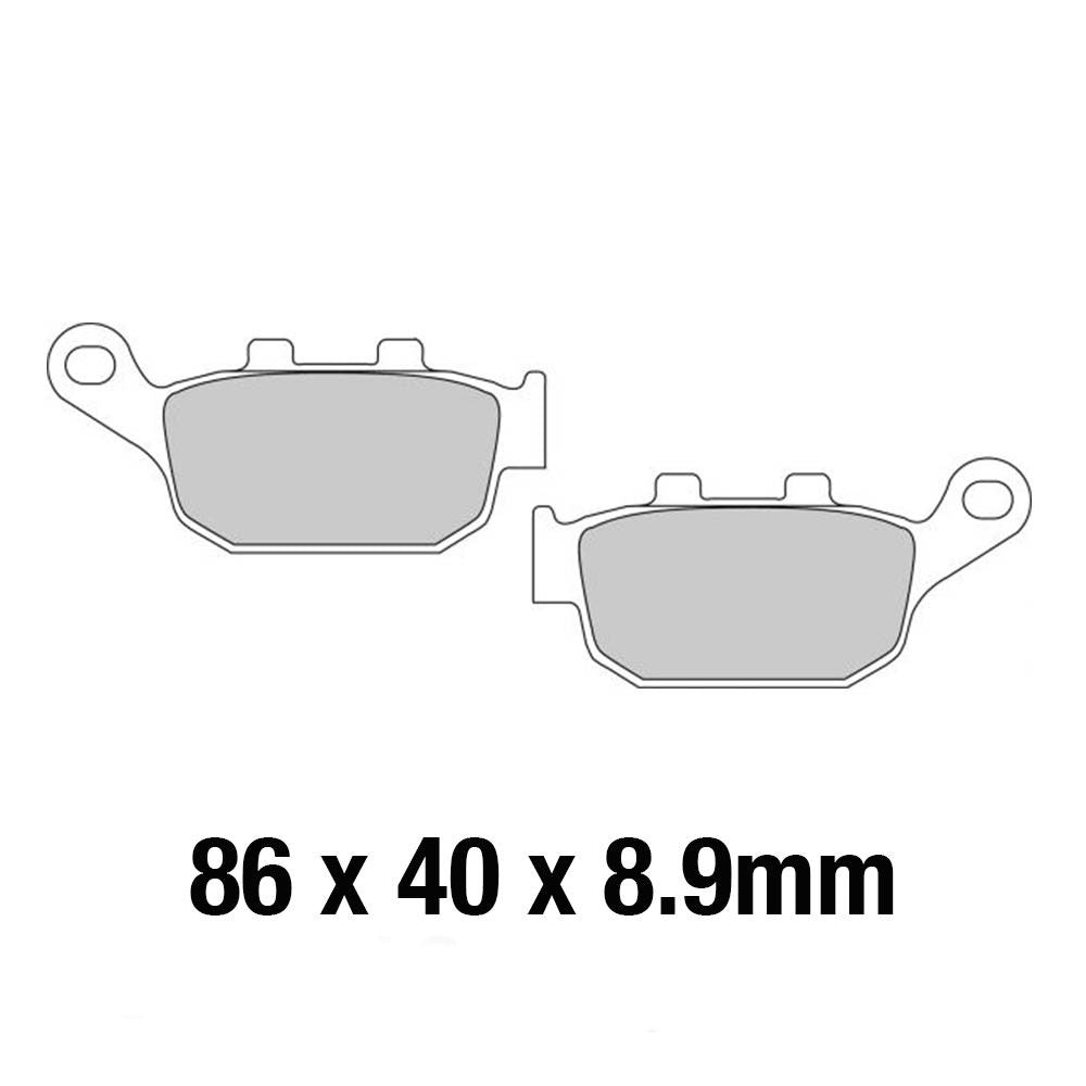 Ferodo FDB2258EF Eco-Friction Road Series Organic/Non-Sintered Mid-Metallic Compound Brake Pads