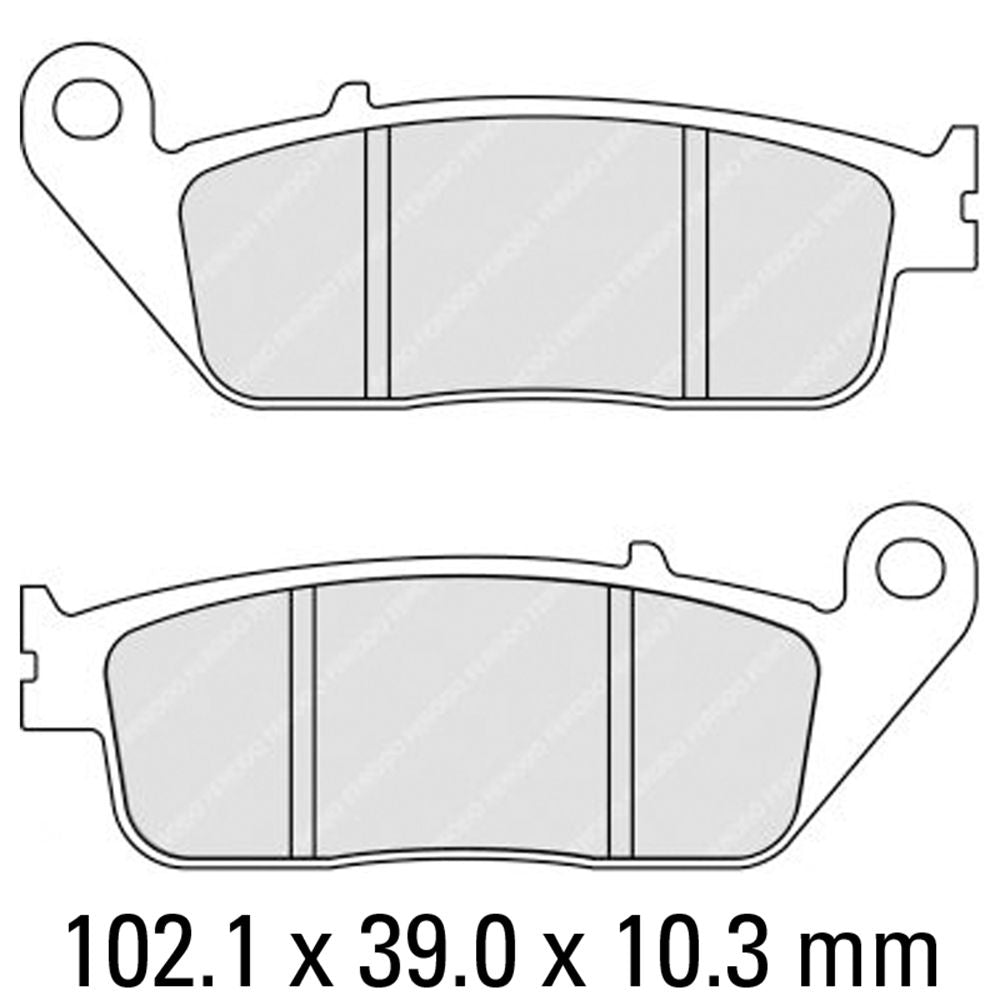 Ferodo FDB2225EF Eco-Friction Road Series Organic/Non-Sintered Mid-Metallic Compound Brake Pads