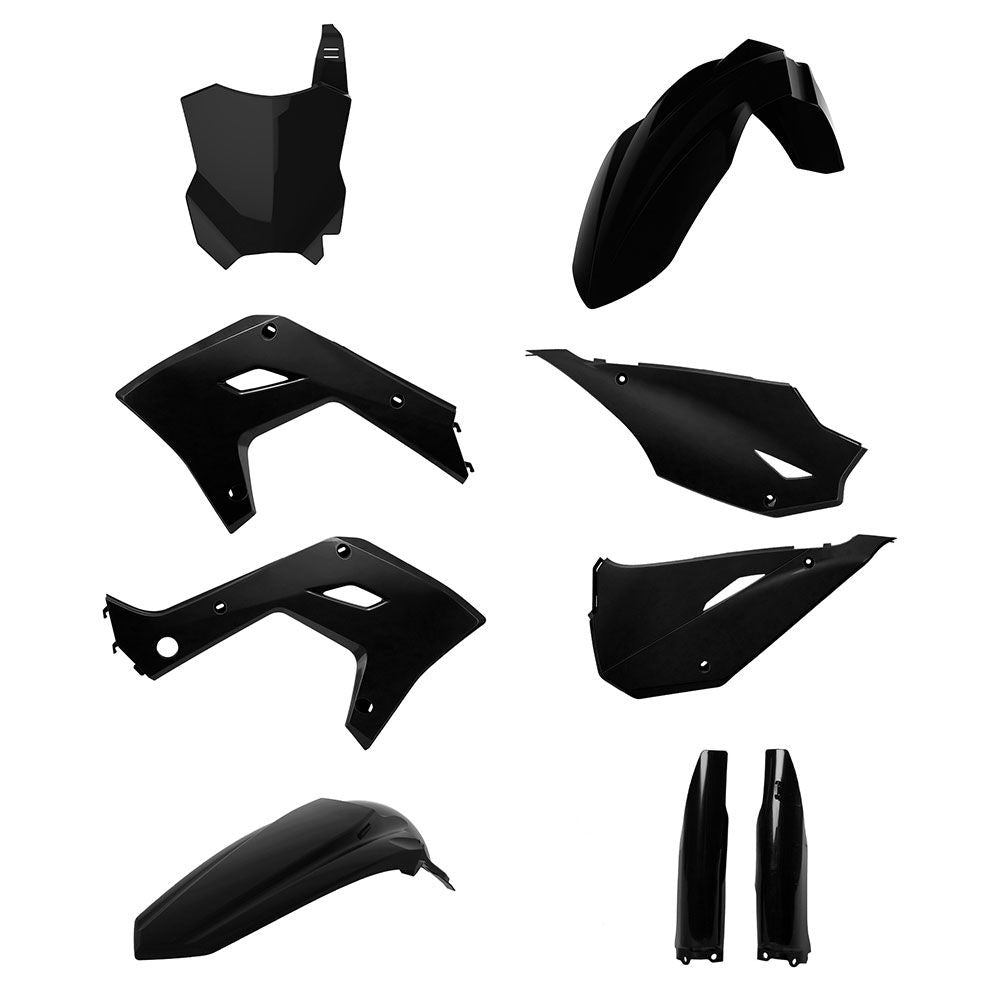 Polisport MX Restyle Plastic Kit Black for Kawasaki KX125/KX250 03-08