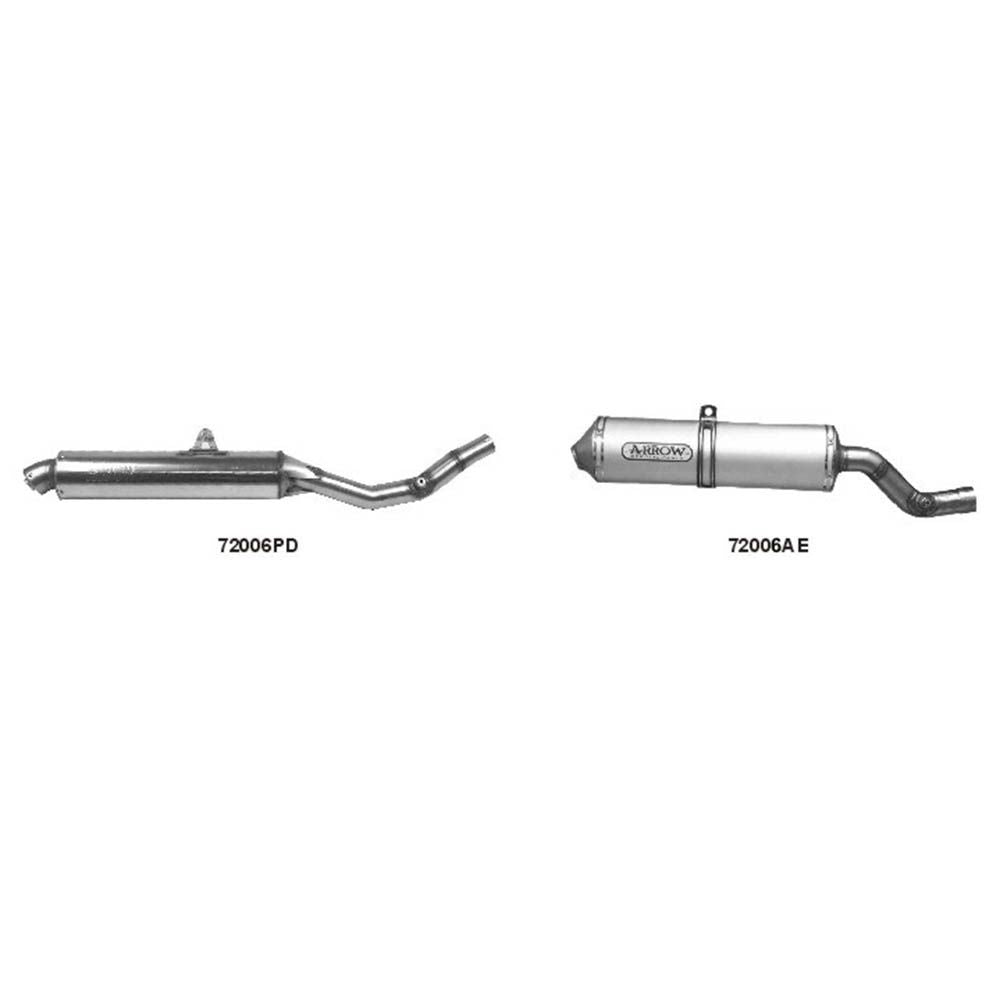 Arrow 72006PD Paris-Dakar Replica Stainless Steel Slip-On Muffler w/Steel End Cap for Honda XR600R 91-98