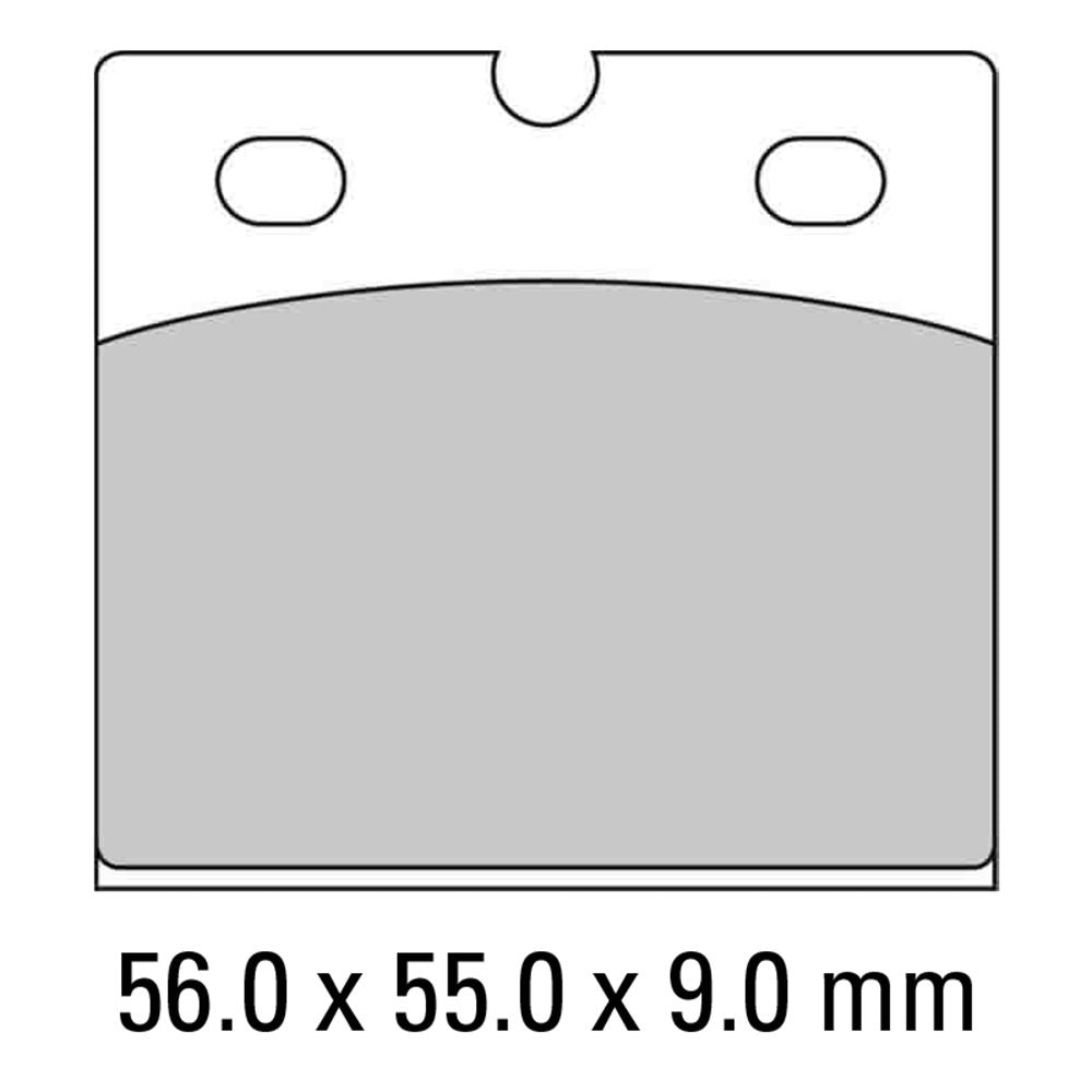 Ferodo FDB108EF Eco-Friction Road Series Organic/Non-Sintered Mid-Metallic Compound Brake Pads