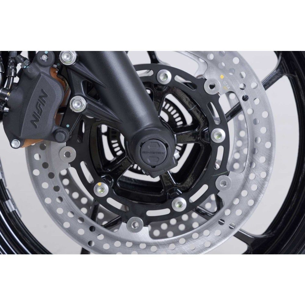 SW-Motech SW-STP0817611300-B Front Axle Slider Set Black for Kawasaki Z650 S 25-Up