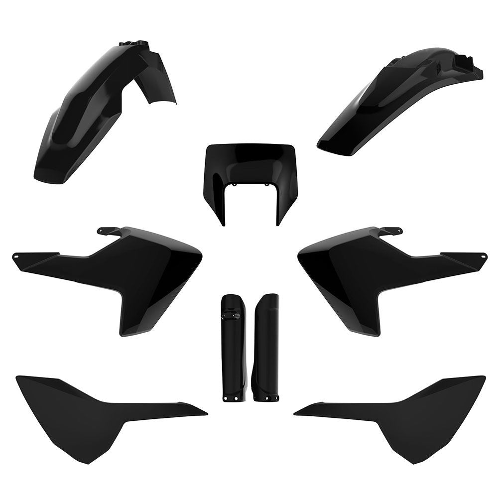 Polisport Enduro Plastic Kit Black for Husqvarna TE/FE 17-19