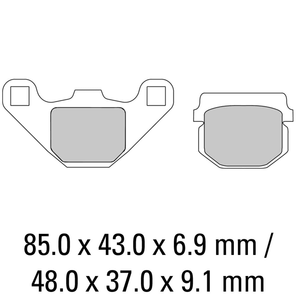 Ferodo FDB313EF Eco-Friction Road Series Organic/Non-Sintered Mid-Metallic Compound Brake Pads