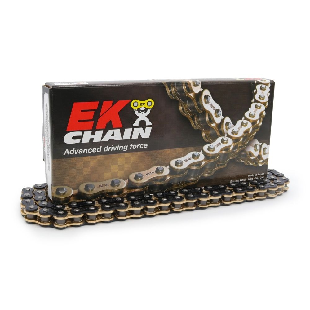 EK 530 ZVX3 NX-Ring Super Heavy Duty Metallic Black/Gold Chain 122L